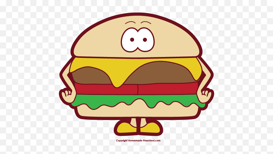 Hamburger Clipart - Face Cartoon Burger Png Emoji,Hamburger Clipart