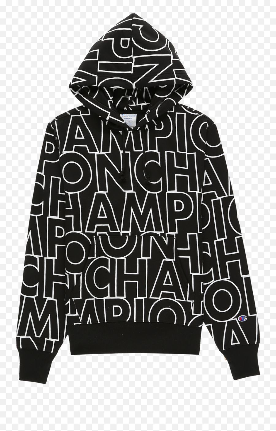 Champion Hoodie Black And White Shop Clothing U0026 Shoes Online Emoji,Champion Sweatshirt Big Logo