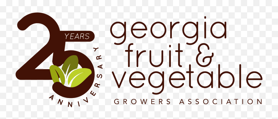 25th Anniversary - Georgia Fruit And Vegetable Growers Emoji,G F Logo