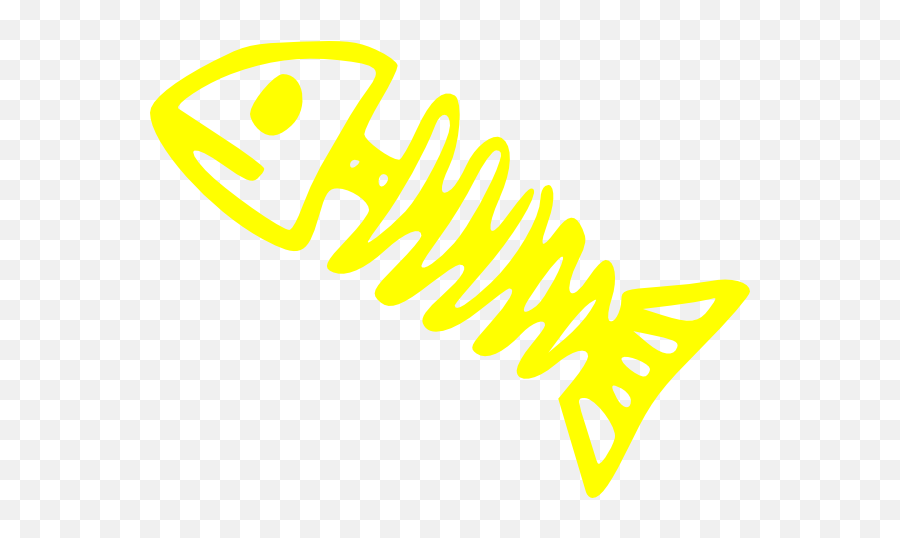 Yellow Stanky Fish Clip Art At Clkercom - Vector Clip Art Emoji,Fish Bone Clipart