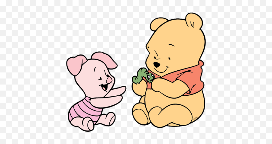 Cartoon Baby Pooh Bear Emoji,Baby Pig Clipart