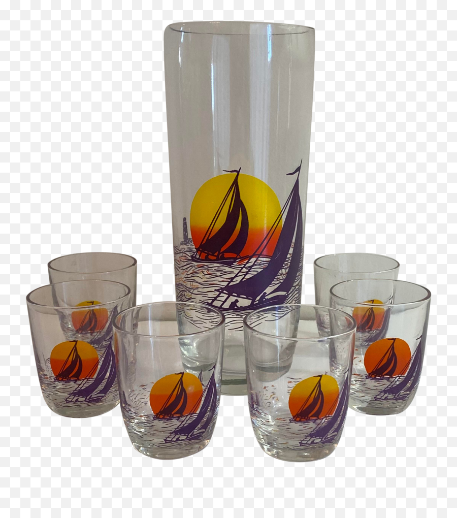 70u0027s Glassware Vintage 70u0027s Fruit Juice Pitcher Carafe With Emoji,Shot Glasses Clipart