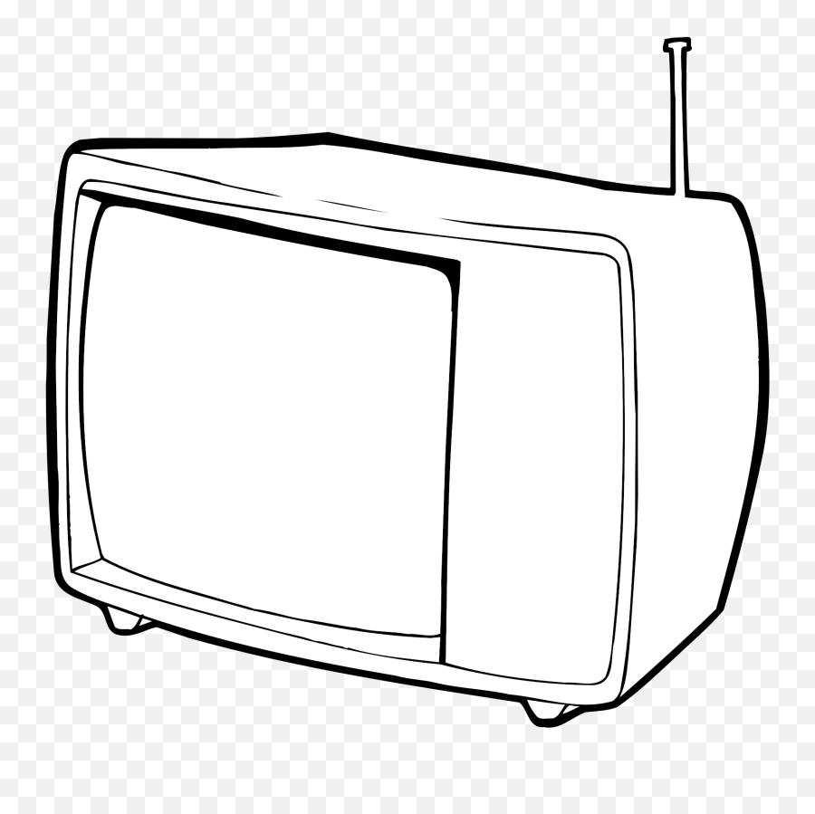 Free Television Clipart Black And White - Television Clipart Black And White Emoji,Tv Clipart
