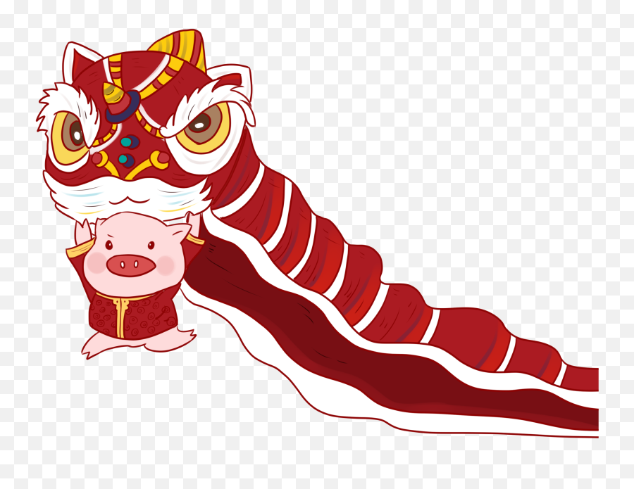 Chinese New Year Png - Chinese Lion Dance Transparent Emoji,Chinese New Year Clipart