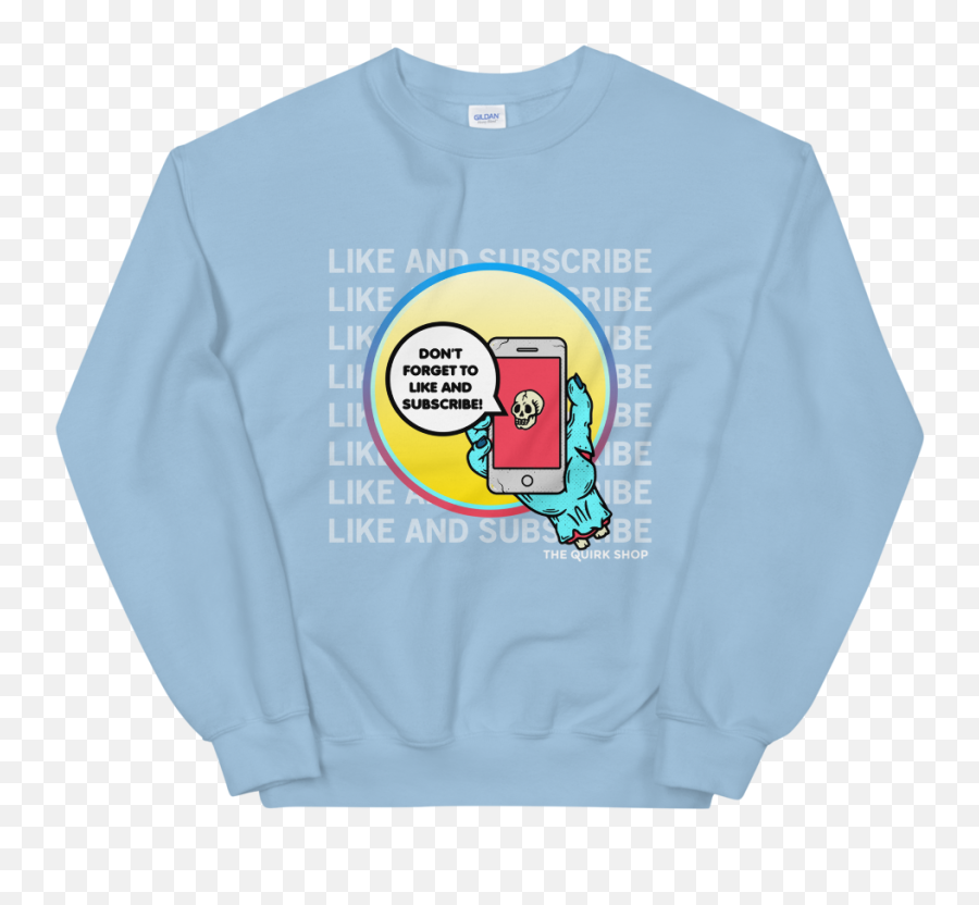 Like And Subscribe Crewneck - Whale Wilbur Soot Merch Emoji,Youtube Notification Bell Png
