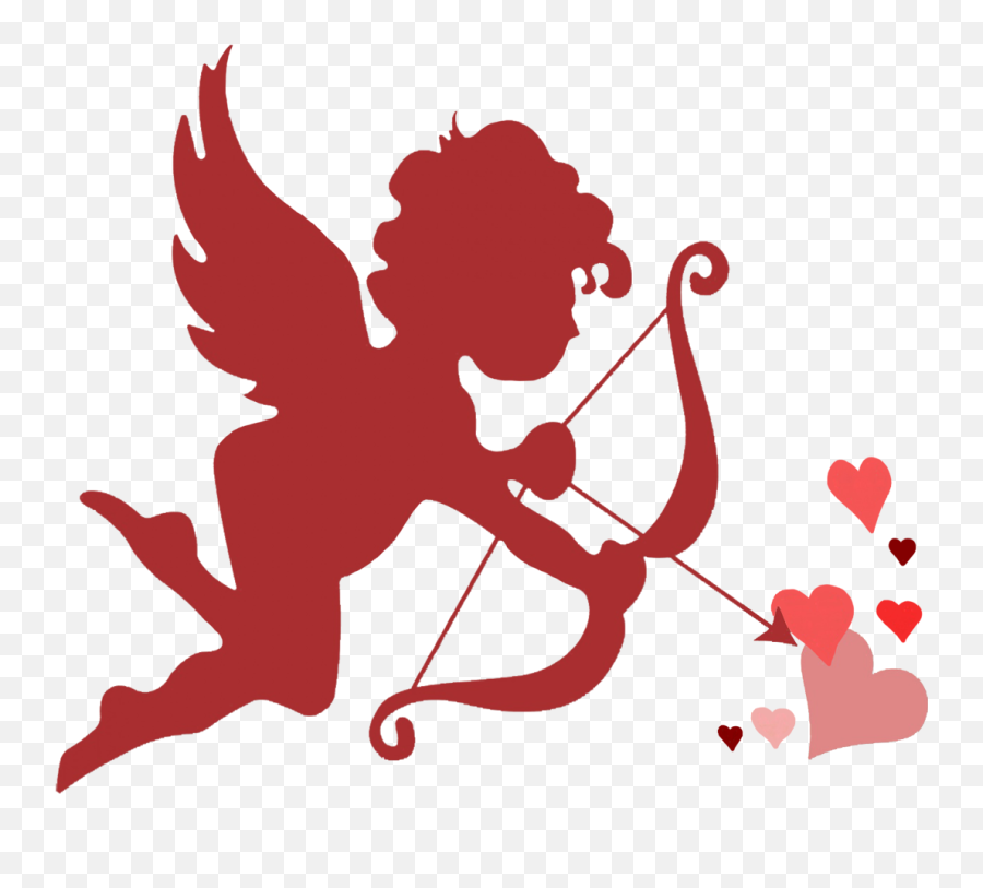Valentines Day Cupid Png File Png Mart - Heart Cupids Bow And Arrow Emoji,Cupid Png