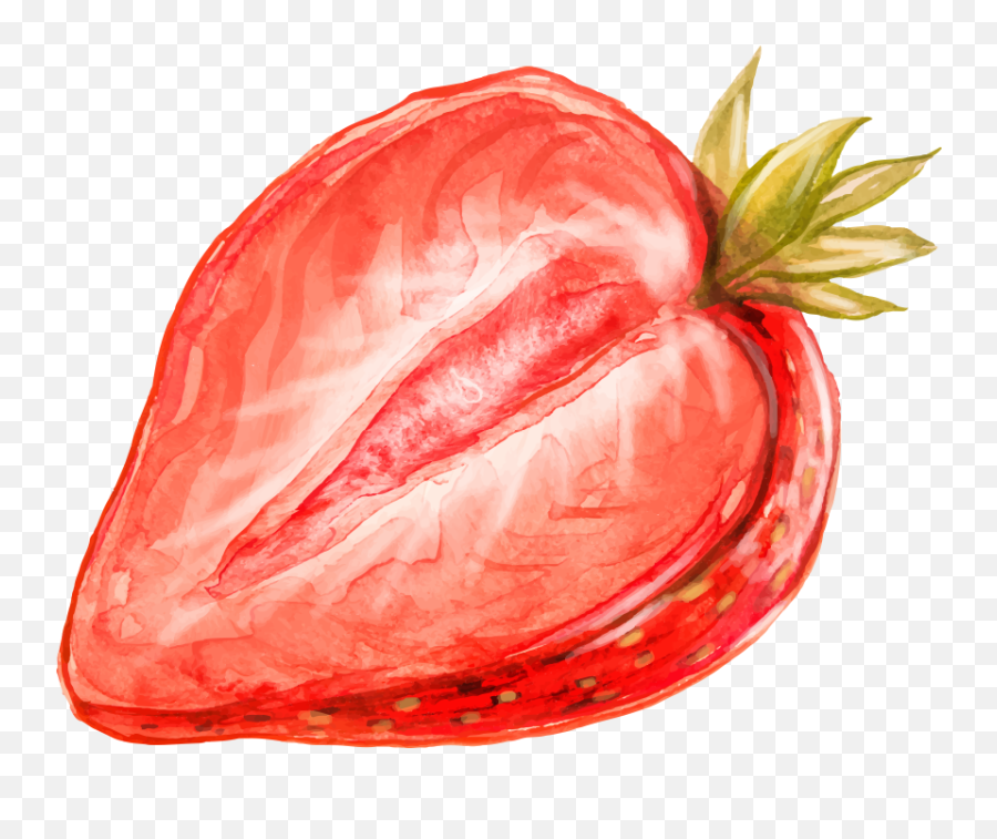 Watercolor Strawberry Transparent Image Png Arts - Strawberry Png Drawing Watercolor Emoji,Watercolor Transparent Background