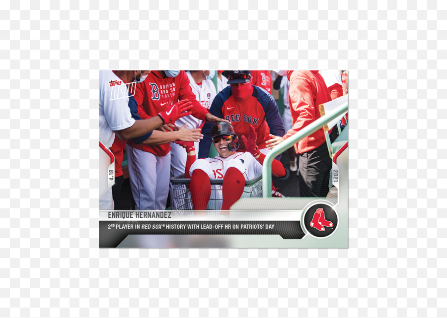 Enrique Hernandez - Red Sox Laundry Cart Emoji,Topps Logo