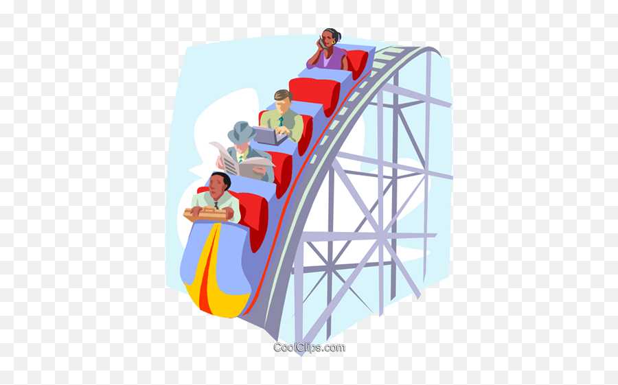 Business Roller Coaster Royalty Free Vector Clip Art - Leisure Emoji,Roller Coaster Clipart