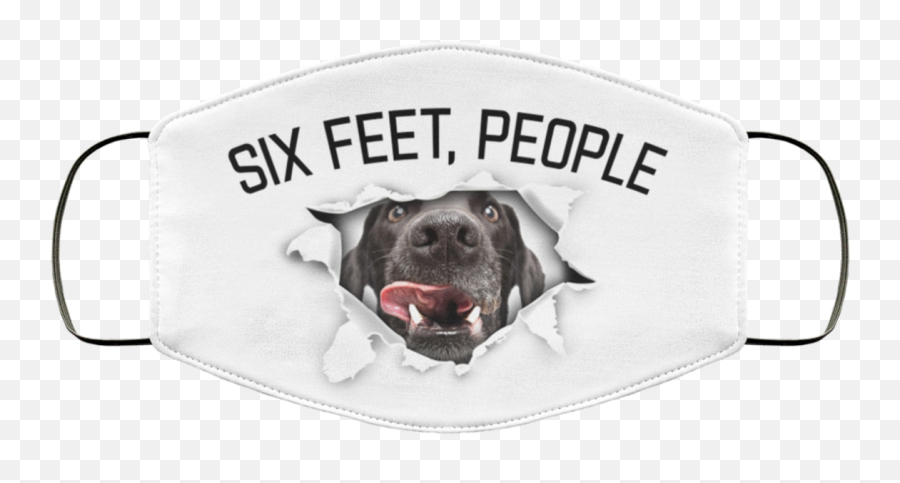 Black Labrador Six Feet People Face Mask Emoji,Pug Face Png