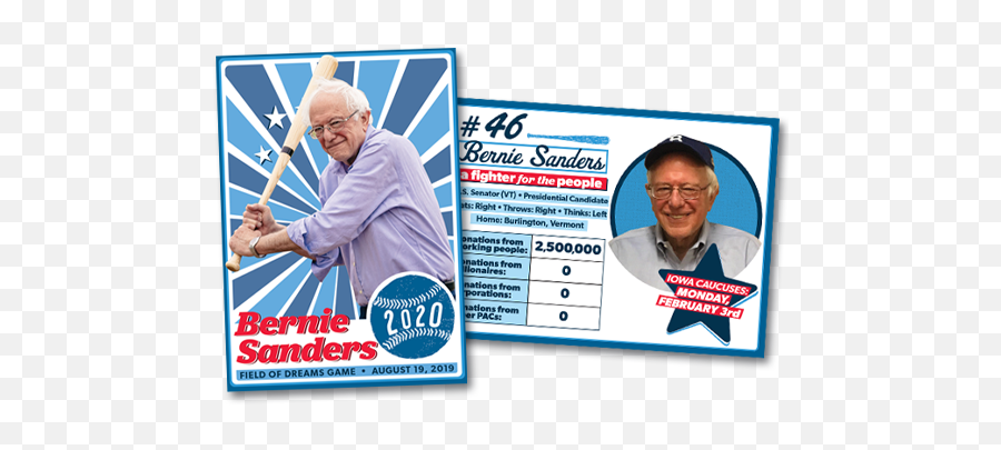 Bernie Baseball Card - Bernie Sanders Baseball Card Emoji,Bernie Logo