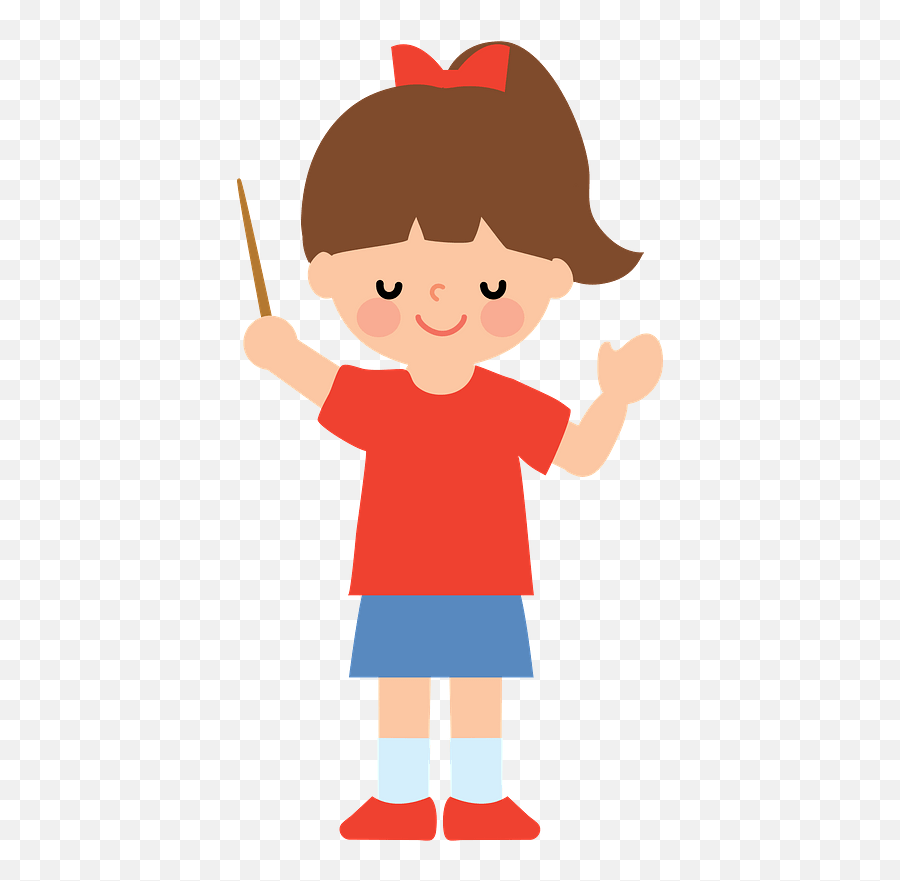Conductor Child Girl Clipart - Girl Music Conductor Clipart Emoji,Transparent Conductor