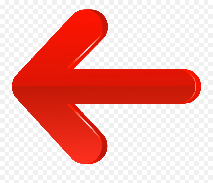 Red Arrow Clip Art - Red Left Hand Arrow Emoji,Red Arrow Transparent