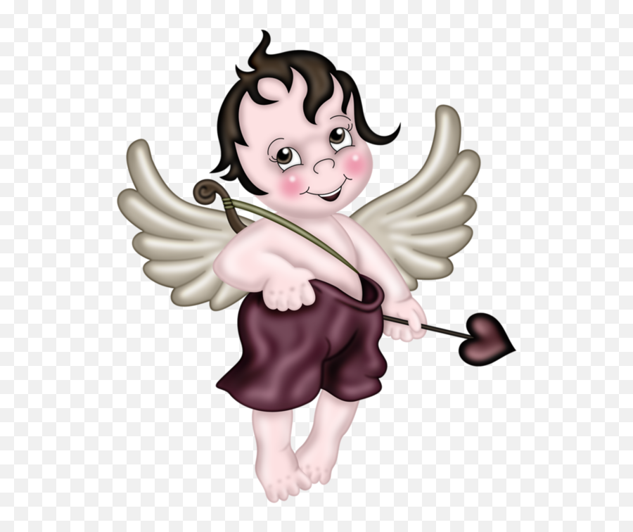 Cartoon Cupid Love Pink Ear For Valentines Day - 683x800 Emoji,Cupid Transparent