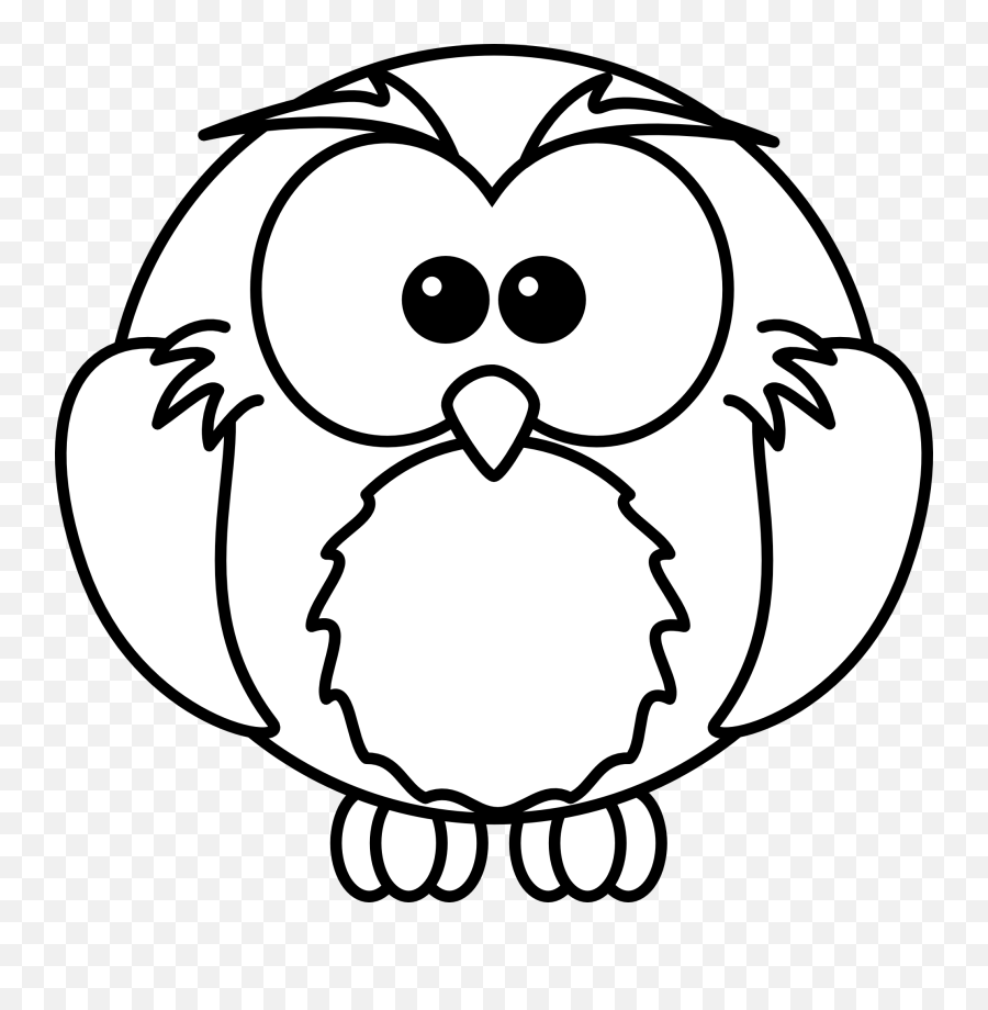 Owl Clipart Black And White - Owl Clip Art Black And White Emoji,Owl Clipart