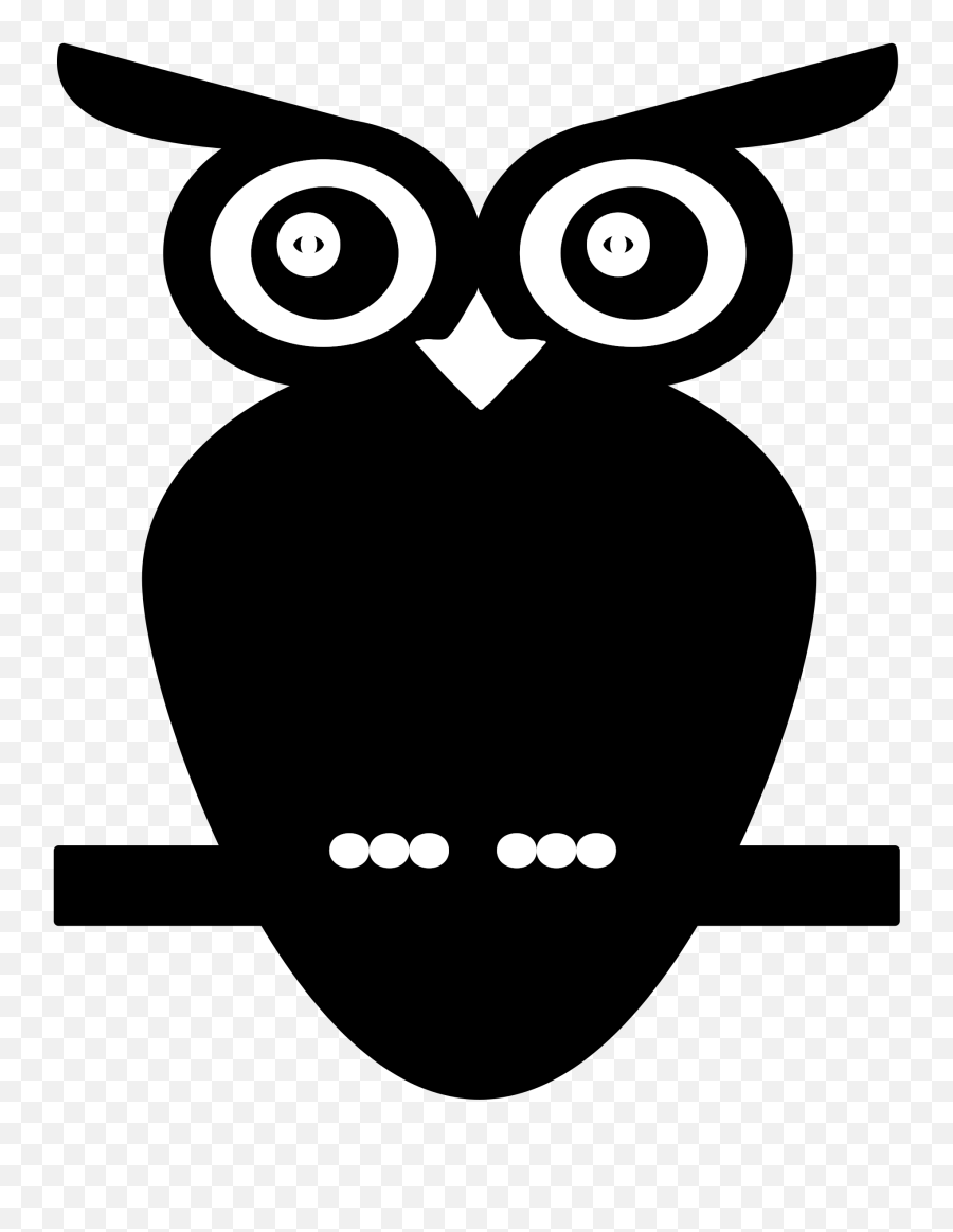 White Owl - Owl Png Black And White Emoji,Owl Png