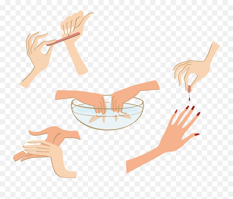 Nail Salon Thumb Beauty Parlour Nail - Sign Language Emoji,Nail Polish Clipart