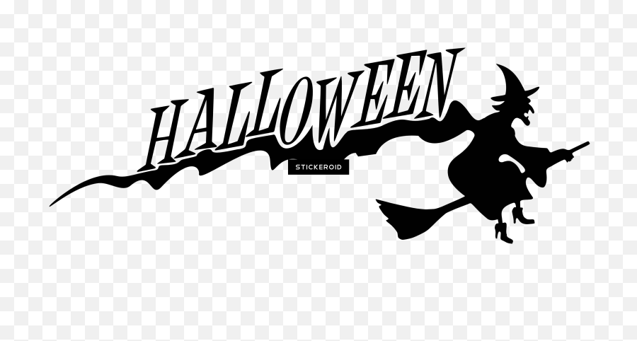 Happy Halloween Png Text Png Image With - Halloween Witches Emoji,Halloween Png
