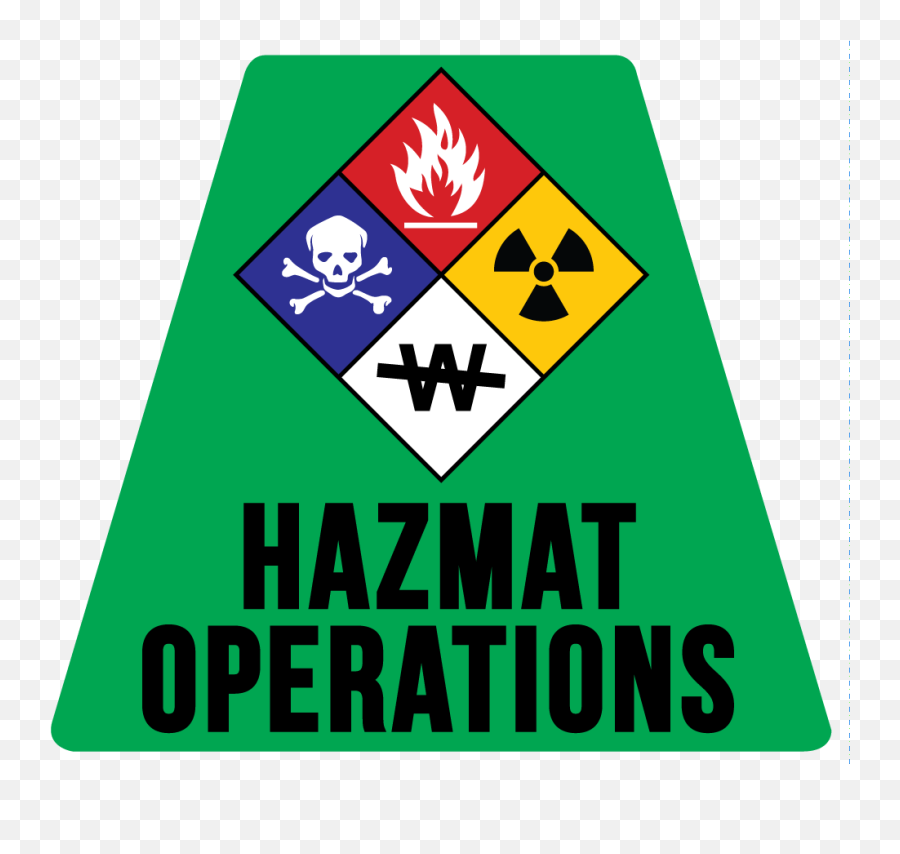 Hazmat Operations Solid Color Helmet Tetrahedron Reflective Decals - Hazmat Emoji,Hazmat Logo