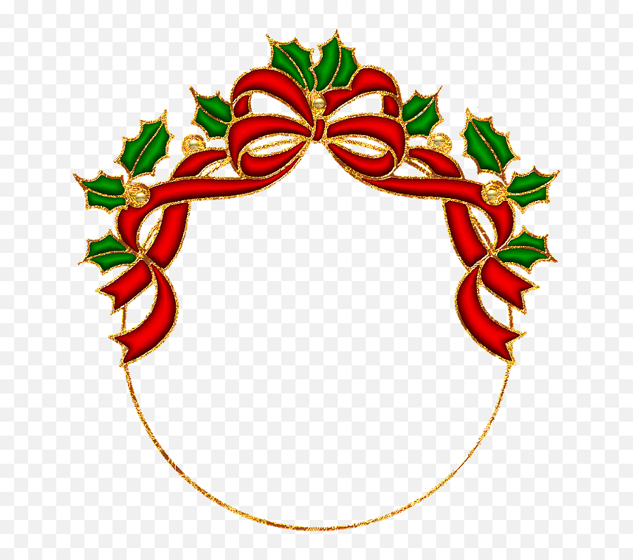 Round Christmas Border Clipart - Decoraciones De Puerta Navideñas En Png Emoji,Christmas Border Clipart