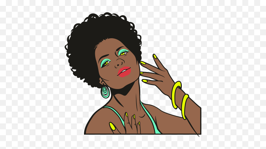 African American Woman Svg - Hair Design Emoji,African American Woman Clipart