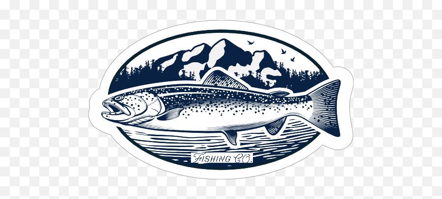 Custom Vinyl Graphic Bumper Sticker Trout Personalized Fly - Trout Fish Stickers Emoji,Fly Fishing Clipart