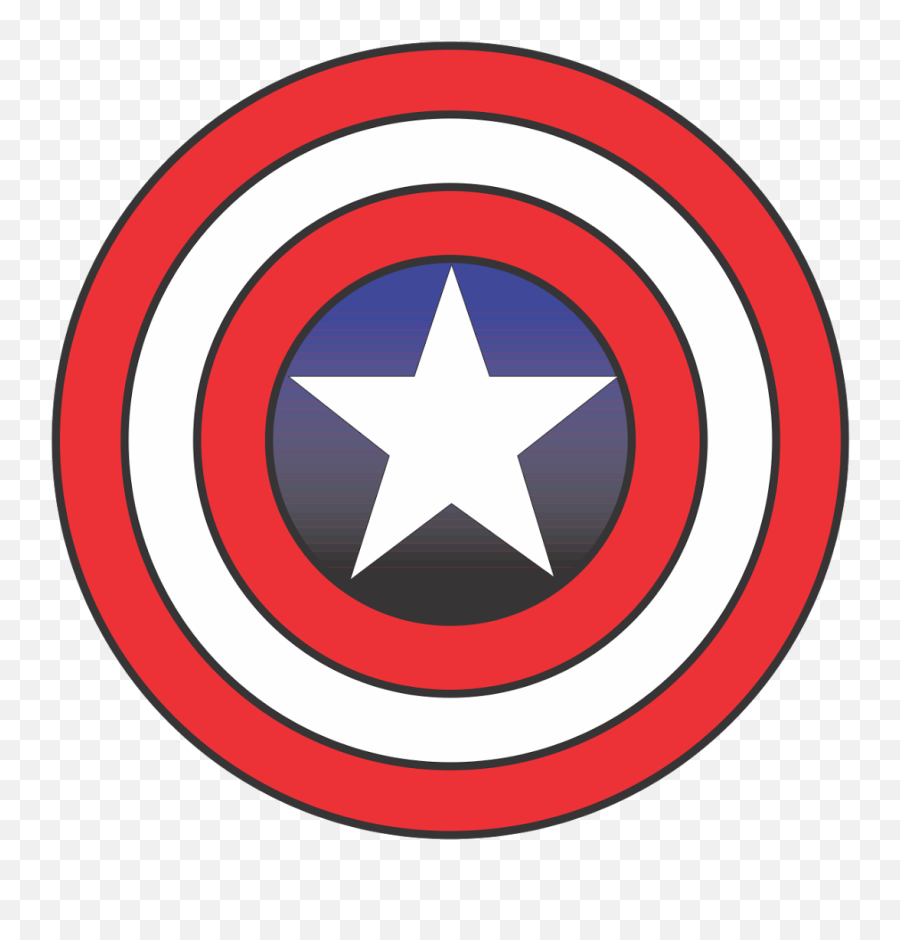 Captain America Logo Vector Fictional - Dibujo Escudo Del Capitan America Emoji,Super Hero Logo