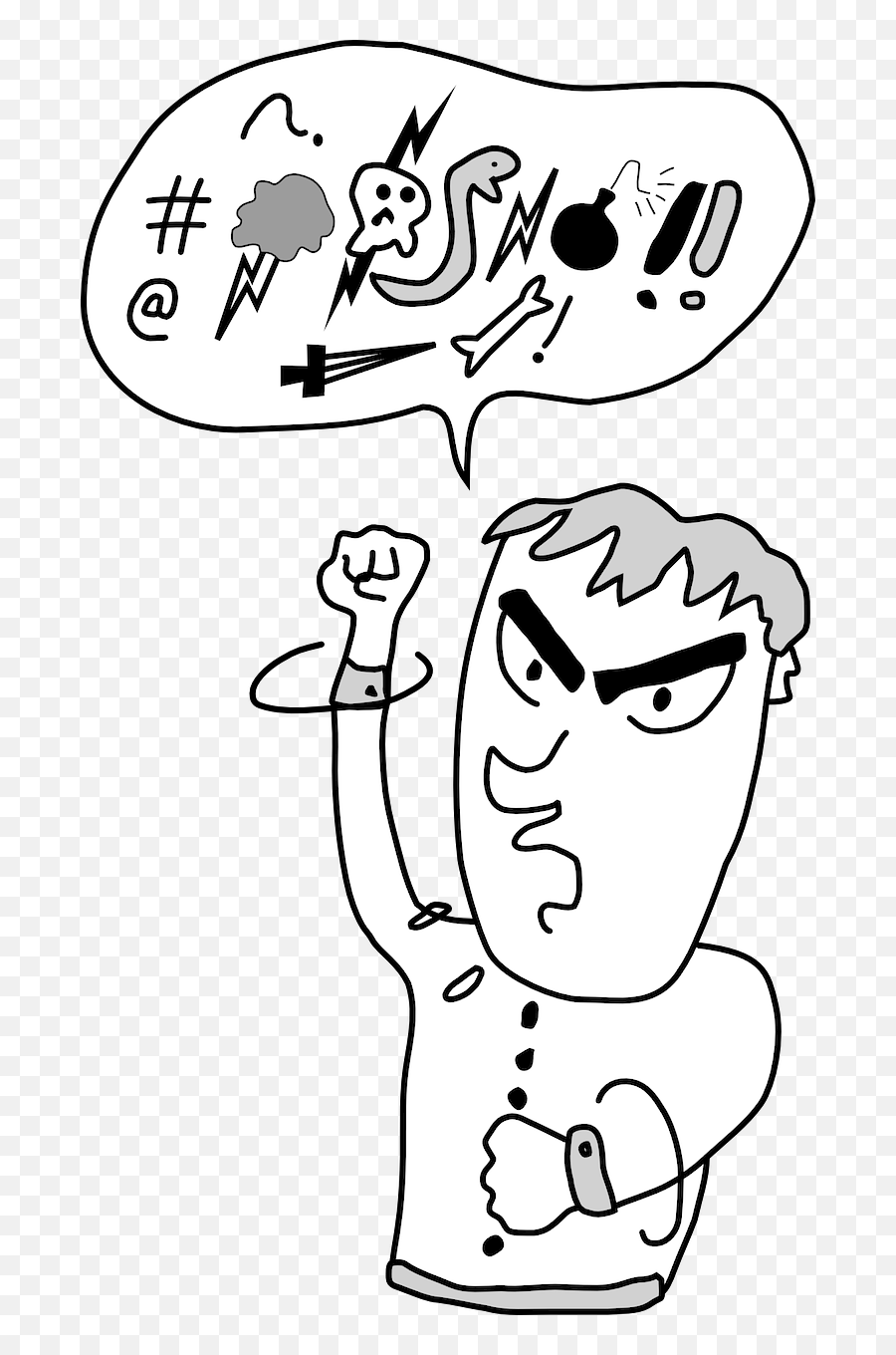 Man Yelling Cliparts Png Images - Saying Bad Words Emoji,Yelling Clipart