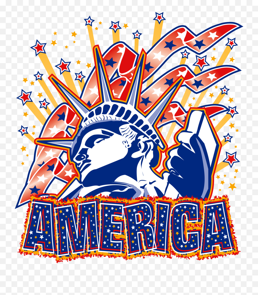 Statue Of Liberty Fireworks And America T - Shirt A80002 Emoji,Statue Of Liberty Logo