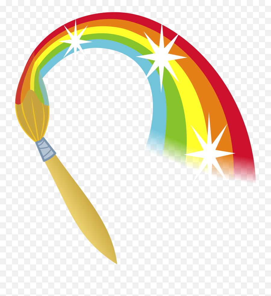 Rainbow Paintbrush Clipart - Paintbrush Clipart Emoji,Paintbrush Clipart