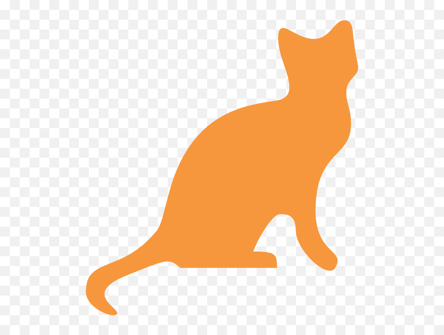 Download Cat Clipart - Orange Cat Silhouette Png Image With Emoji,Cat Tail Clipart