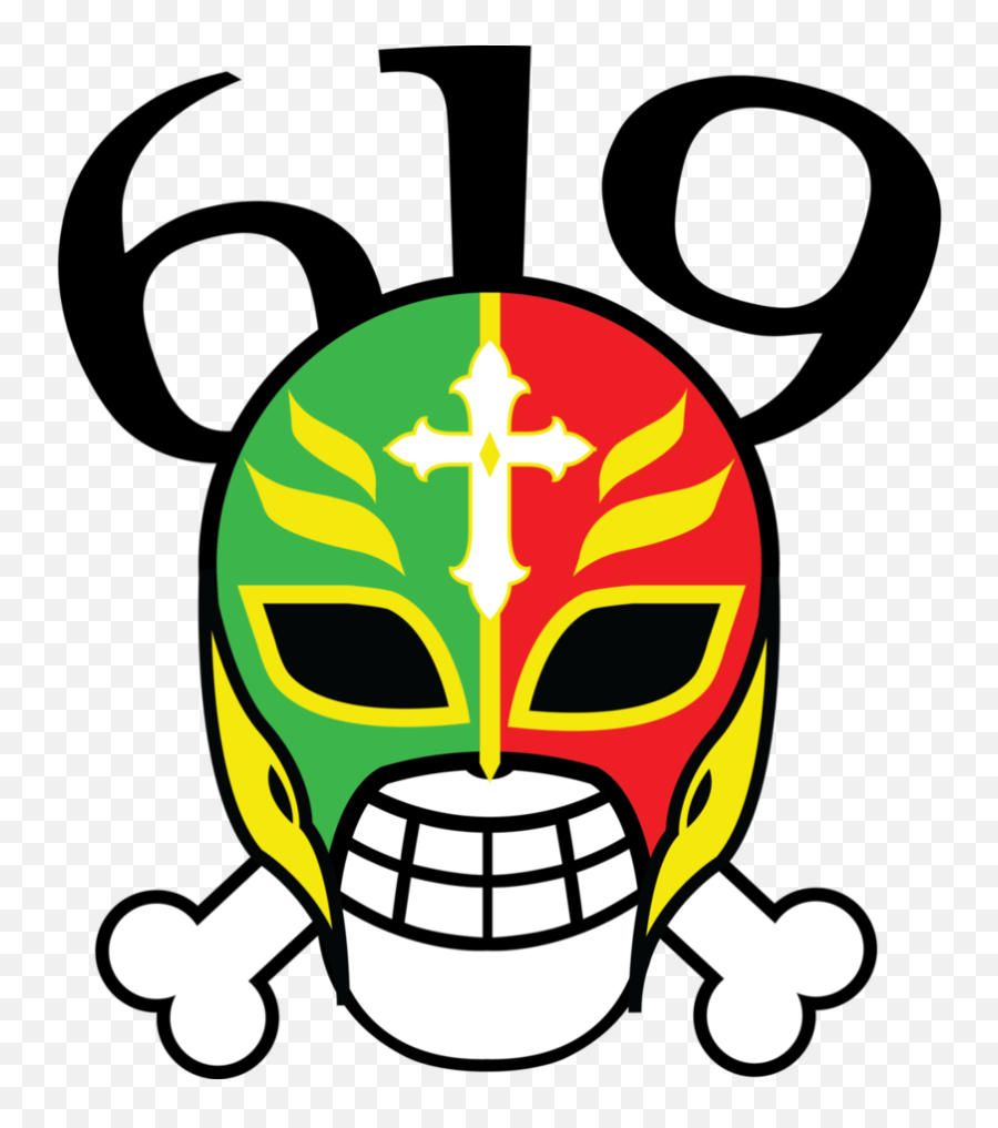 One Piece Flags Legends Of Wrestling Rey Mysterio By - Rey One Piece Jolly Roger Skull Emoji,Wrestling Clipart