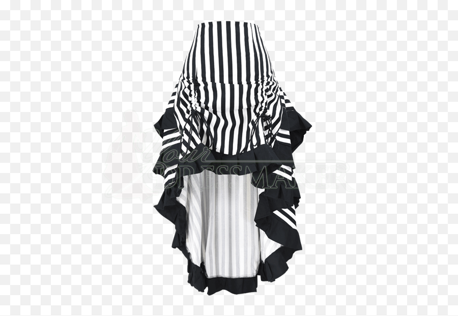 Layered Black And White Striped Steampunk Skirt Emoji,White Stripes Png