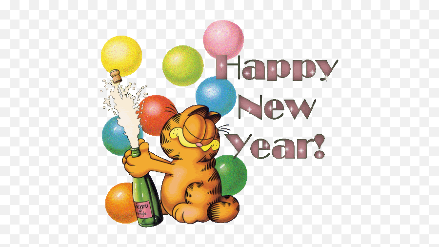 Wallpapers Happy New Year Clipart Animated Sayings 2016 - Happy New Year Garfield Emoji,New Years Eve Clipart