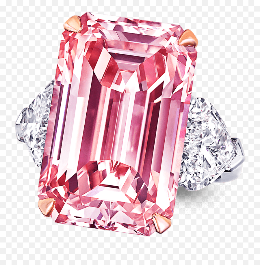 Ting Vit Emerald Cut Pink Diamond Ring - Azami Luxury Emoji,Pink Diamond Png