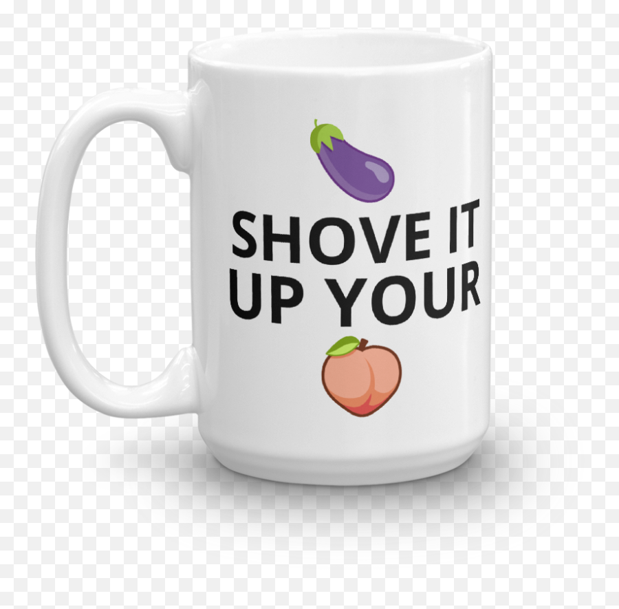 Eggplant Peach Emoji Coffee Mug - Serveware,Peach Emoji Png