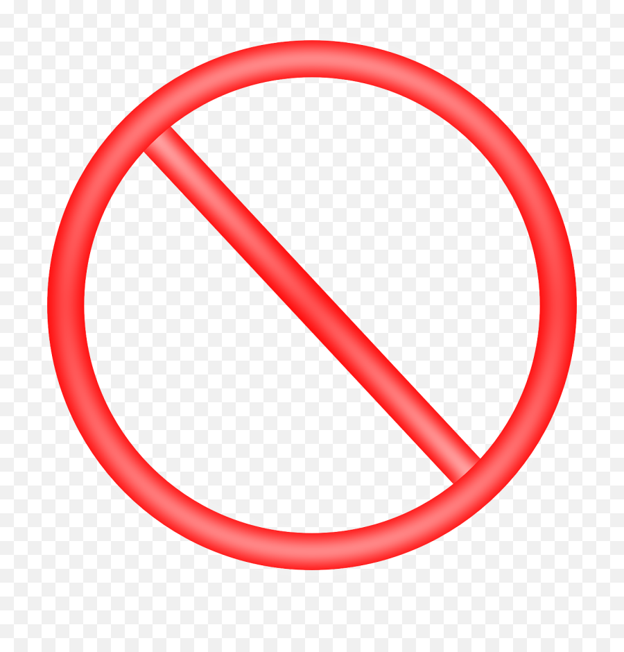 Download No Warning Ban Banned Attention Prohibition - No Clipart Emoji,Attention Clipart