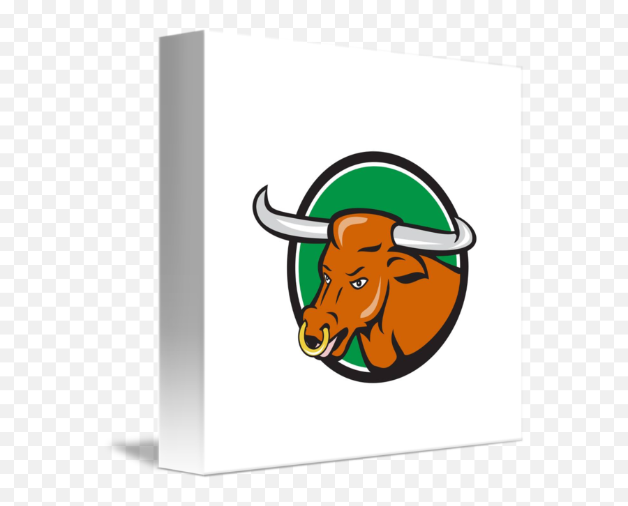 Texas Longhorn Bull Head Circle Cartoon Emoji,Texas Longhorn Logo
