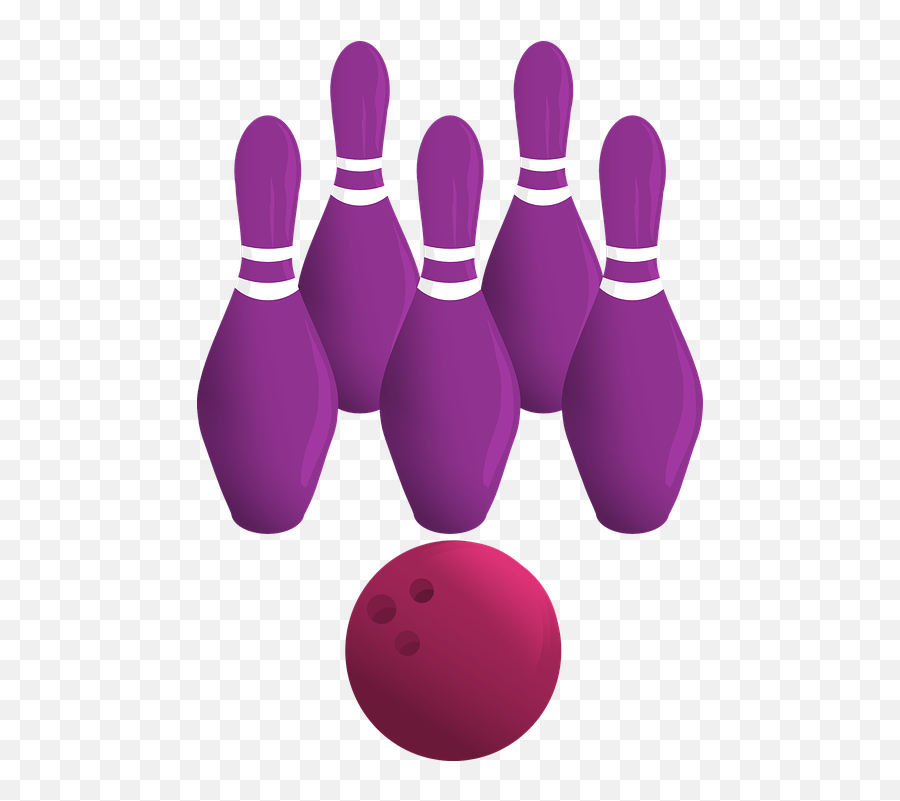 Purple Bowling Pin Clipart - Bowling Ball Emoji,Bowling Pin Clipart