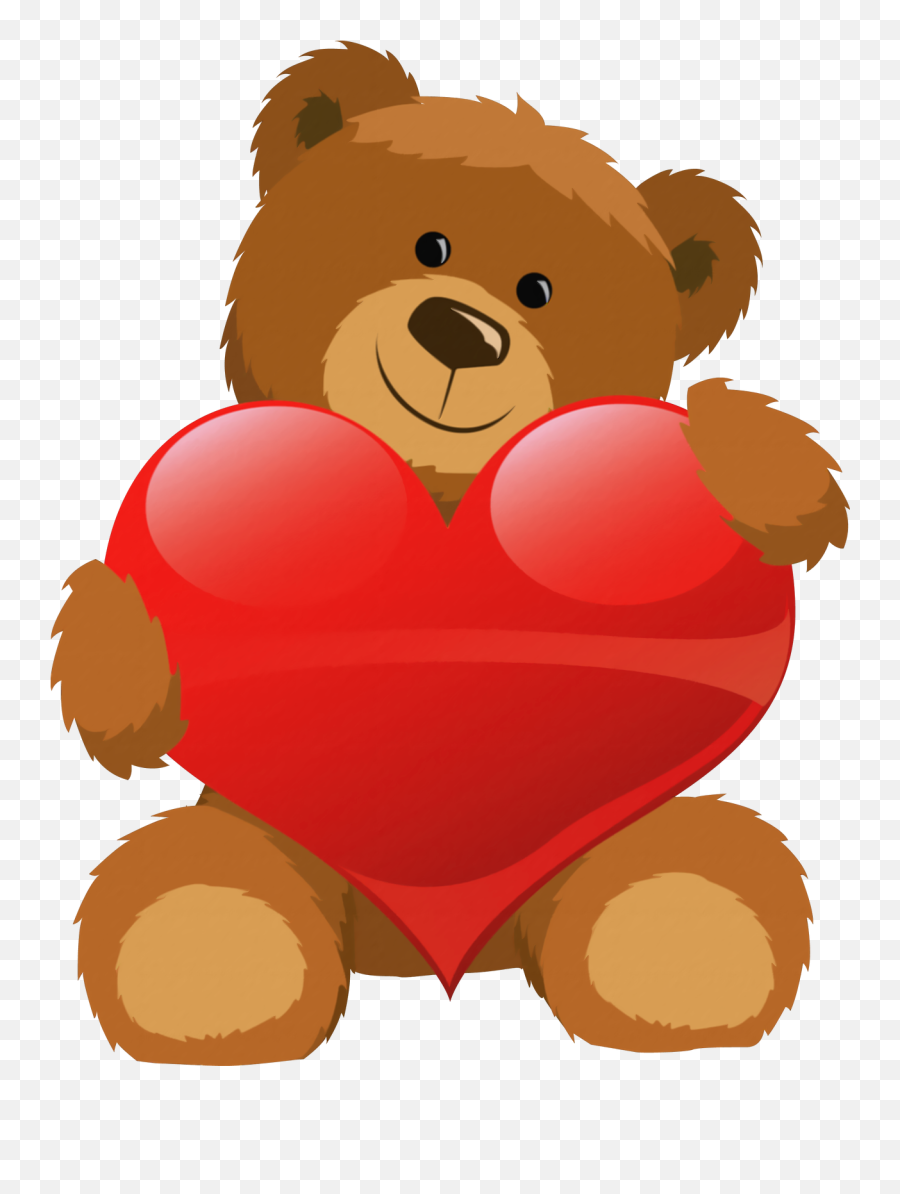You Honey Cartoon - Bear With Heart Clipart Emoji,I Love You Clipart