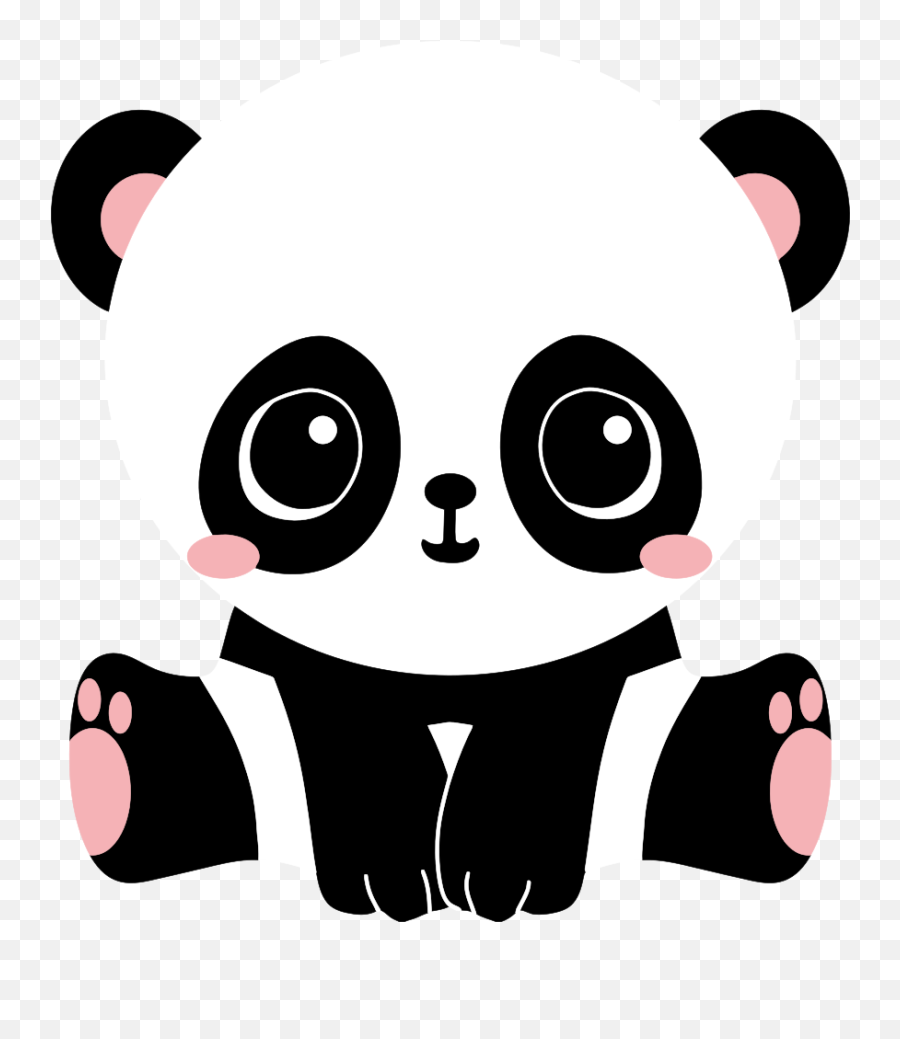 Adorable Panda Clipart - Kawaii Panda Emoji,Panda Clipart