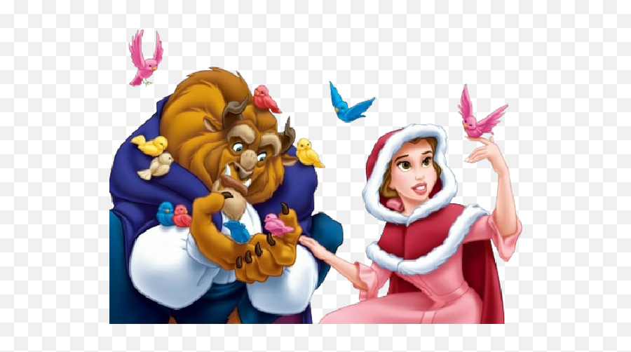 Disney Princesses Clipart Christmas - Beauty And The Beast Belle Bird Beauty And The Beast Emoji,Beauty And The Beast Png