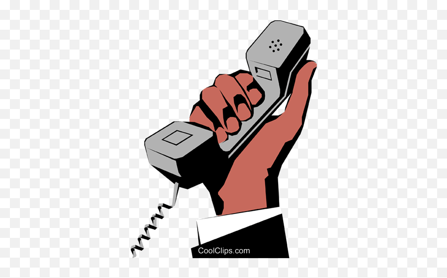 Hand Holding Phone Royalty Free Vector Clip Art Illustration - Mao Segurando Telefone Png Emoji,Hand Holding Phone Png