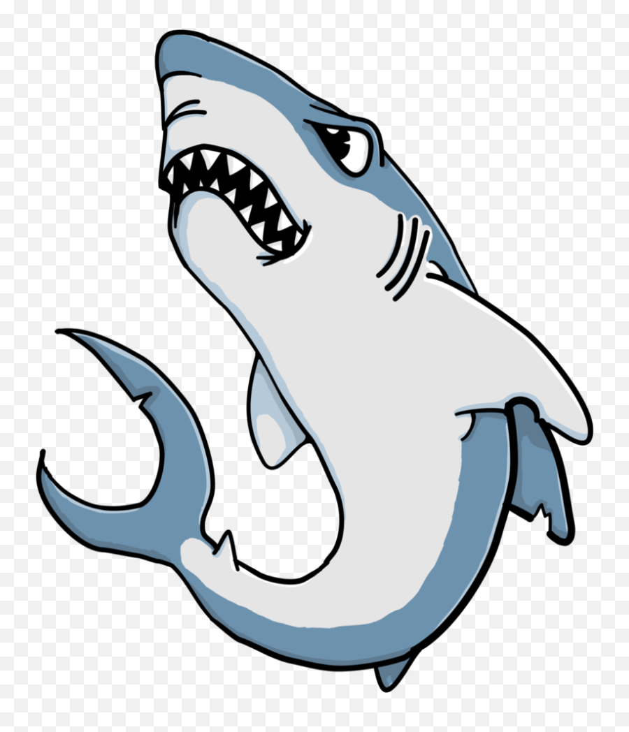 Animation Shark Cartoon Png - Transparent Cartoon Shark Png Emoji,Shark Transparent Background