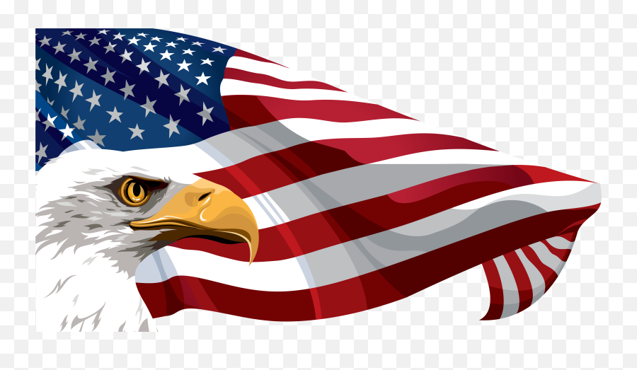 Free American Flag Png Transparent - Eagle American Flag Transparent Emoji,American Flag Png
