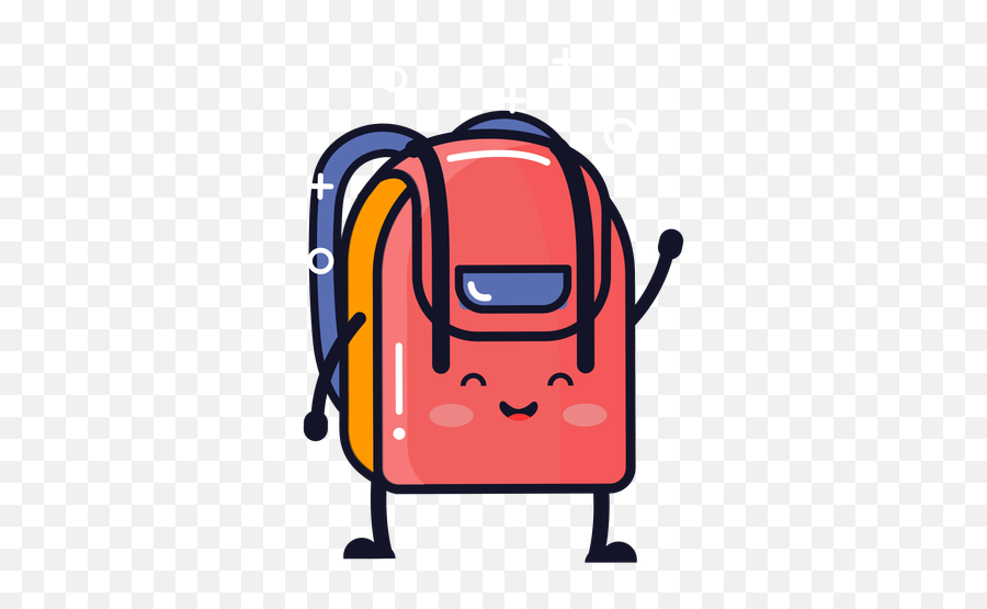 Cute Backpack Cartoon - Backpack Cartoon Png Emoji,Backpack Png