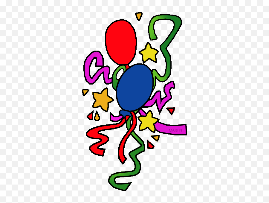 Free Birthday Clip Art By Phillip Martin Balloons - Clipartsco Dot Emoji,Free Birthday Clipart