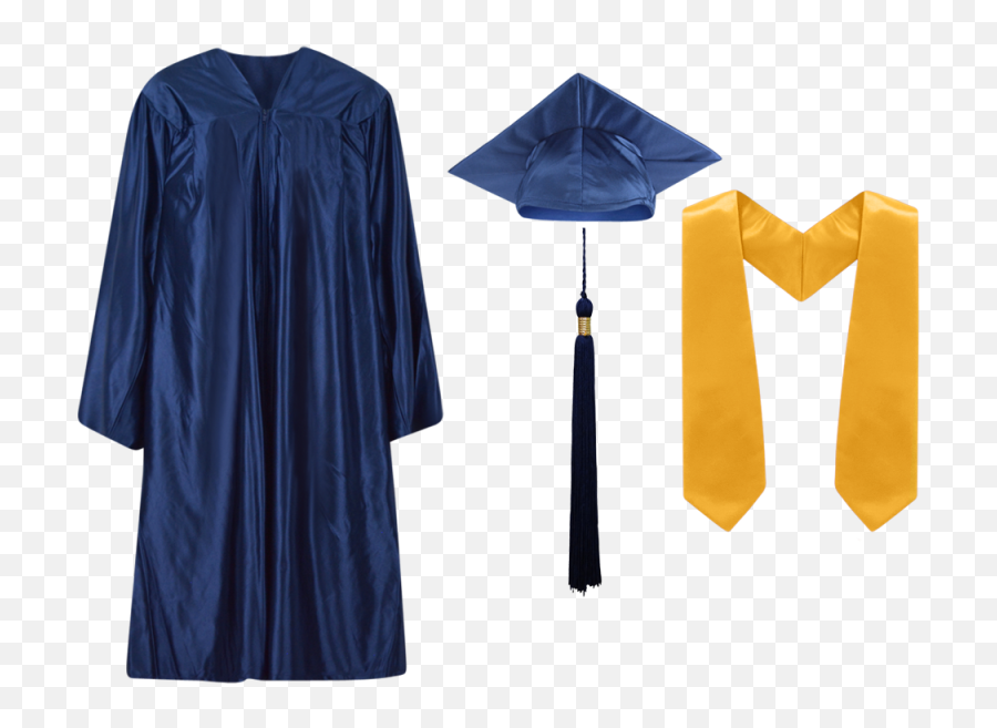 Navy Blue - Tassel Cap And Gown Emoji,Cap And Gown Clipart