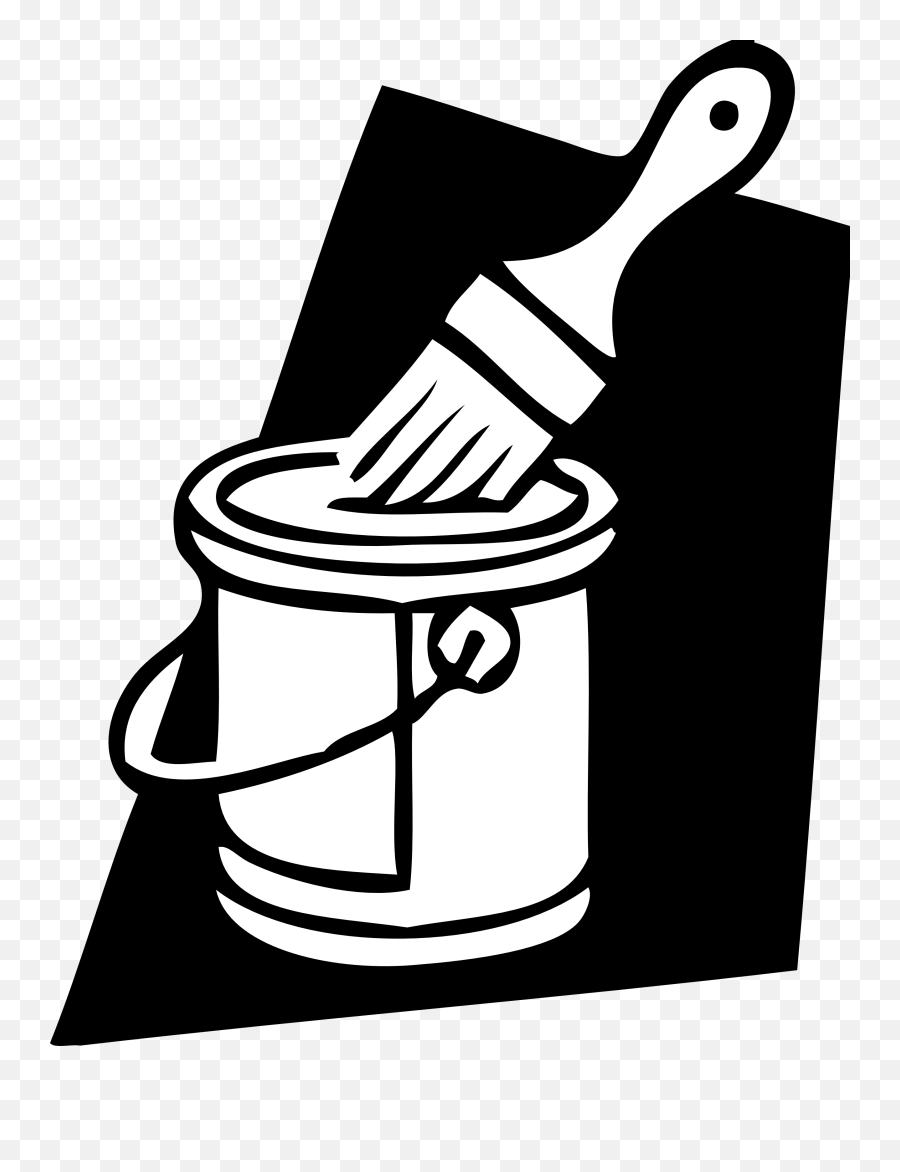 Paint Can And Brush Clip Art At Clker - Painting Clip Art Emoji,Toothbrush Clipart