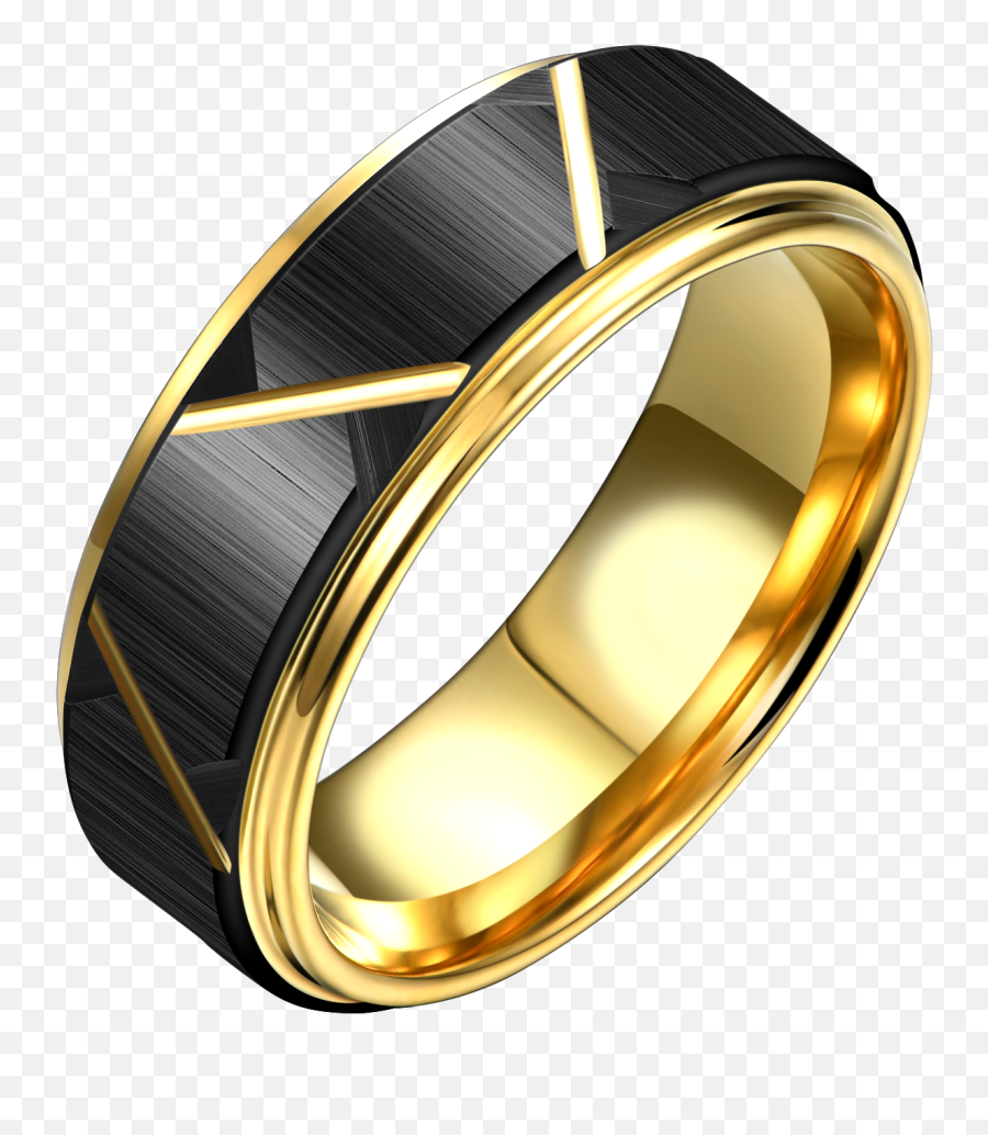 Wholesale 18k Gold Plated Tungsten Mens Ringblack Groove Tungsten Ring For Party Gift - Buy Tungsten Mens Ringtungsten Gold Ringblack Tungsten Ring Tungsten Gold Mens Rings Emoji,Gold Ring Png